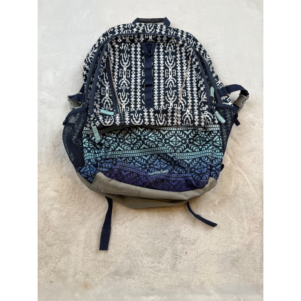 Lands‎ End Backpack Patterned School Travel Hiking Daypack